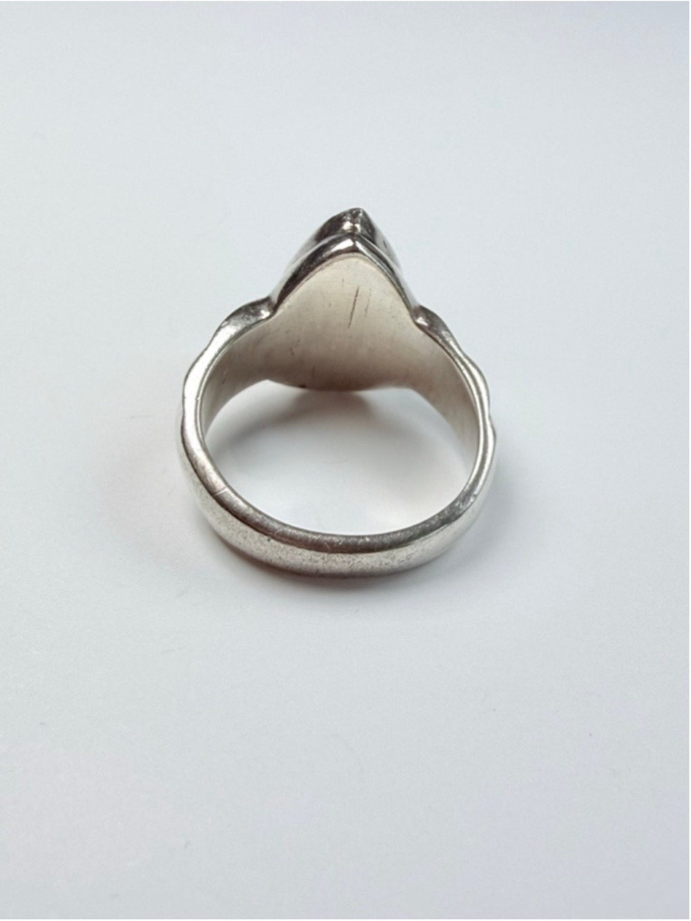 Southwestern Turquoise Tear Drop 925 Sterling Silver Cable Vintage Ring - Picture 4 of 10
